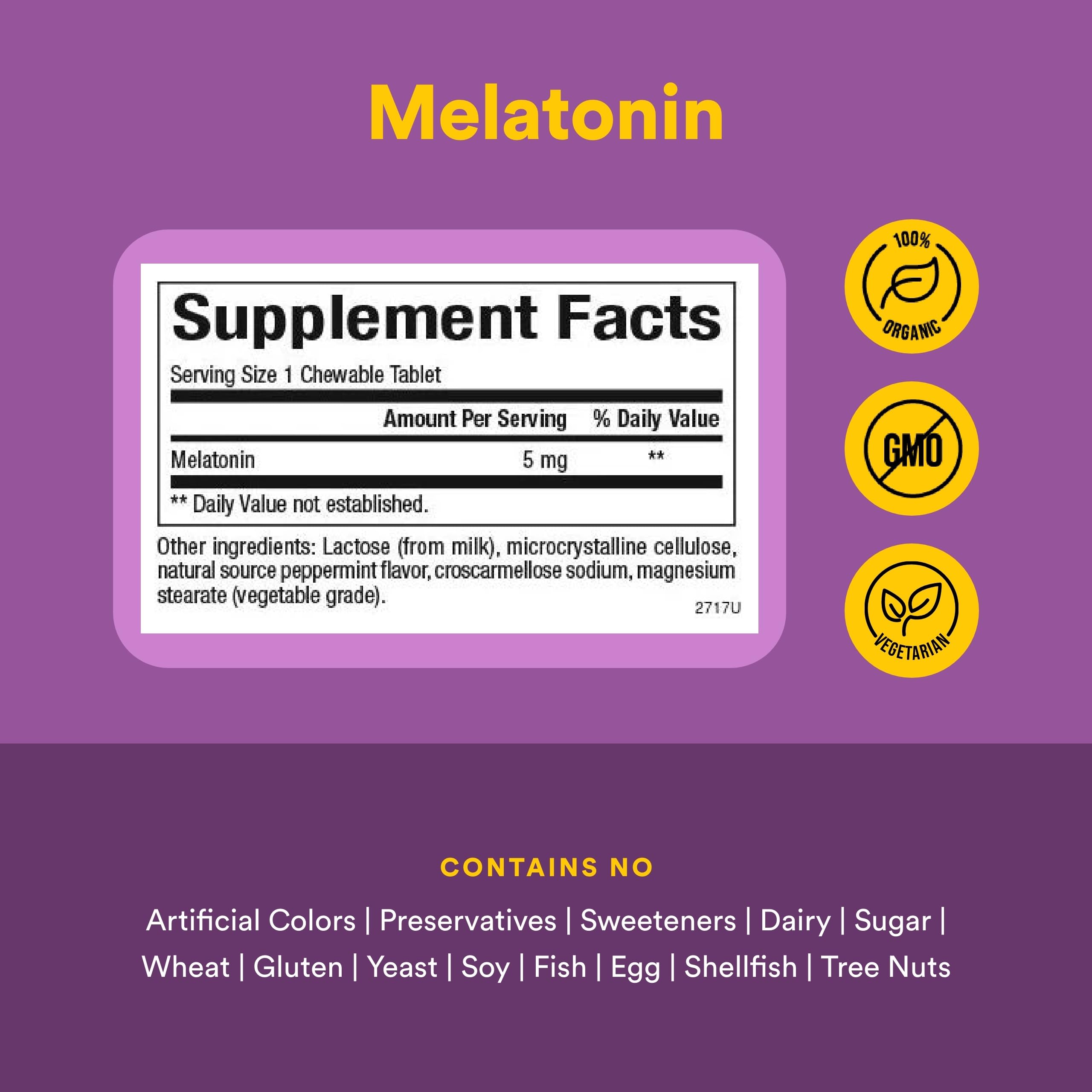 Natural Factors Melatonin Chewable Tablets with peppermint flavour