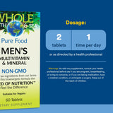 Natural Factors Men's Multivitamin back view with ingredient list