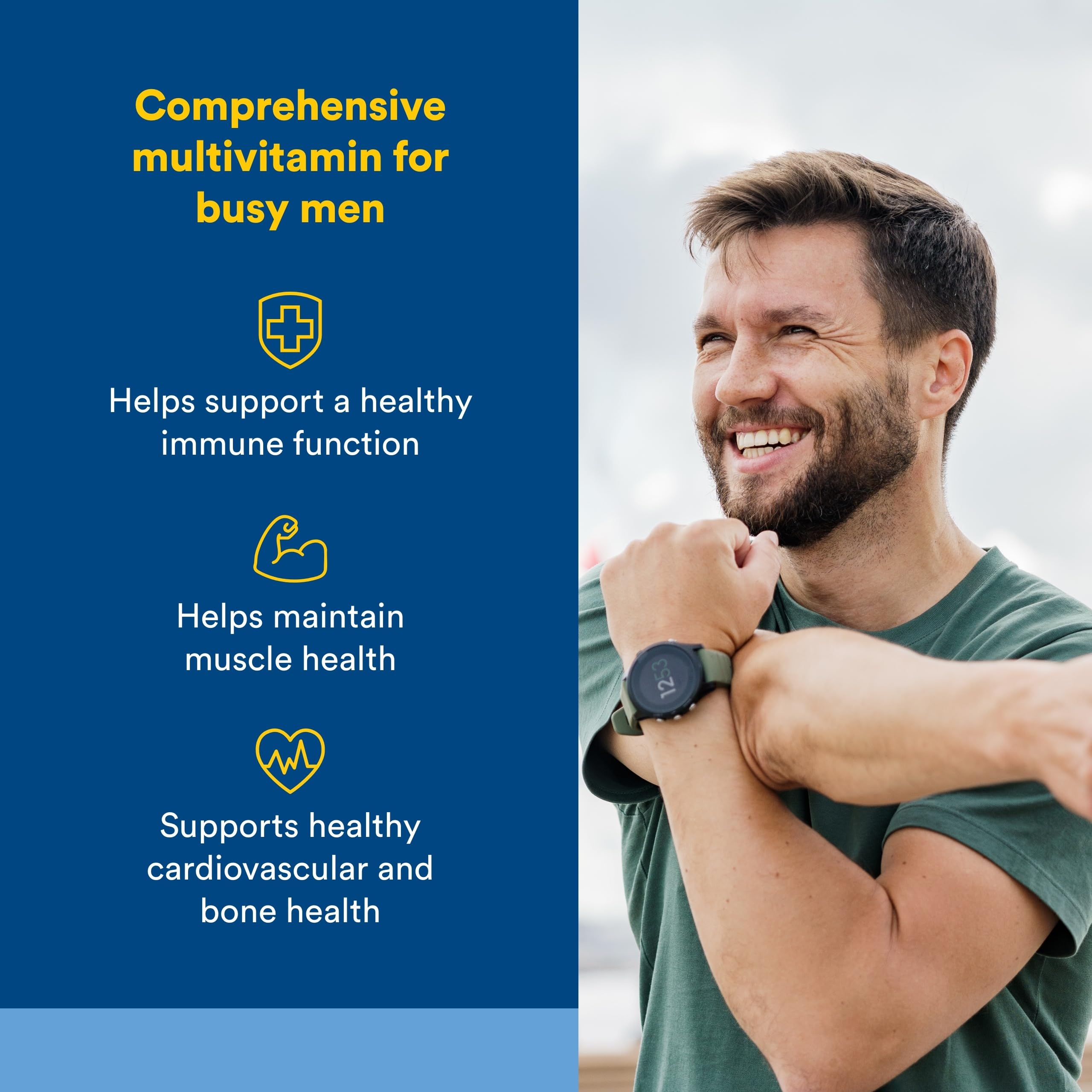 Natural Factors Men's Multivitamin side view showing label details