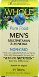 Natural Factors Men's Multivitamin tablets on a wooden surface