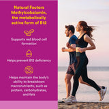 Natural Factors Methylcobalamin Vitamin B12 Supplement side view