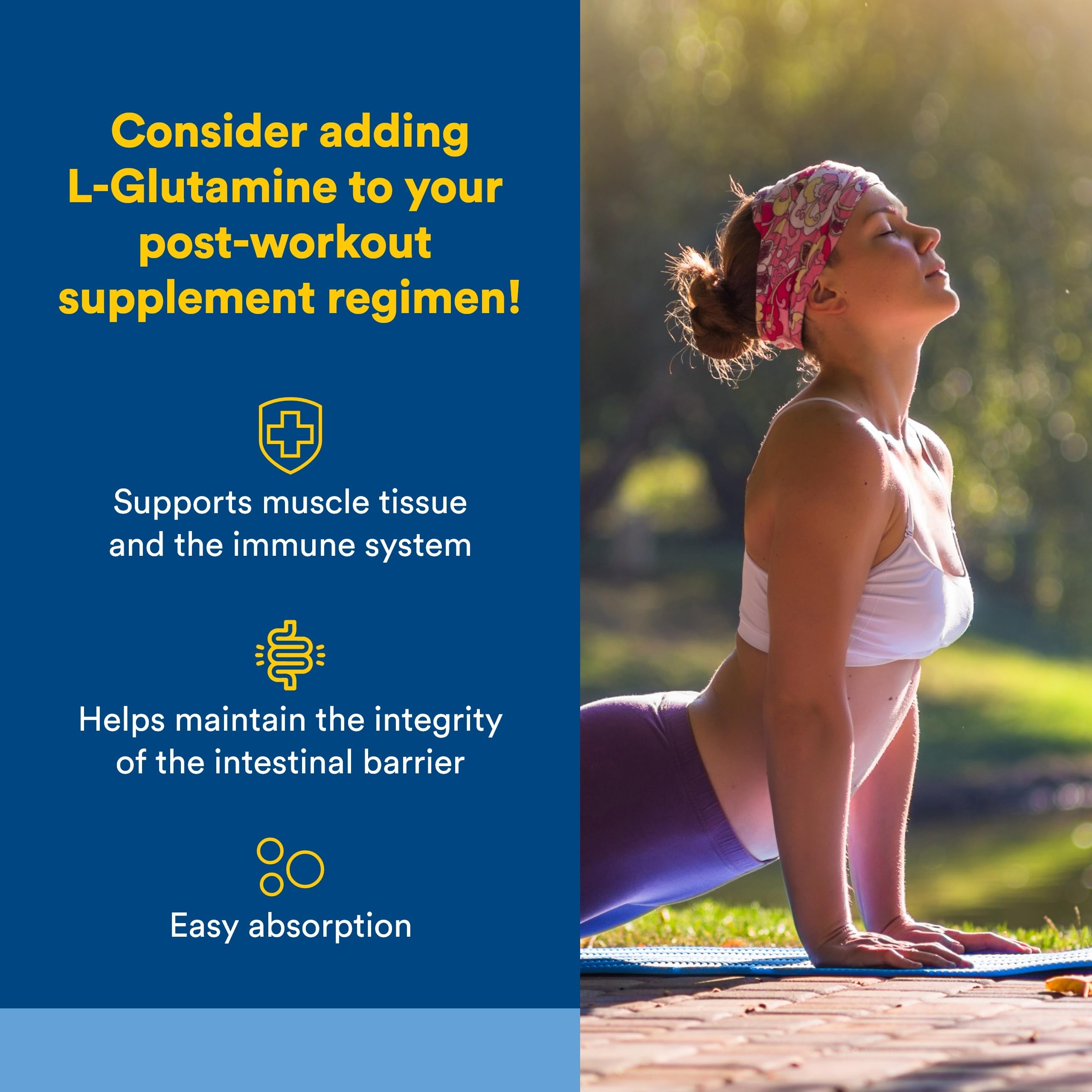 Natural Factors Micronized L-Glutamine capsule bottle with label