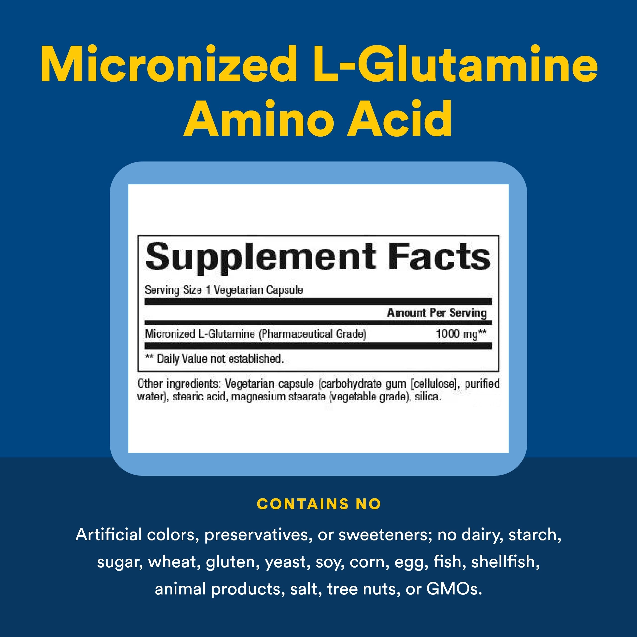 Natural Factors Micronized L-Glutamine capsules with measuring spoon