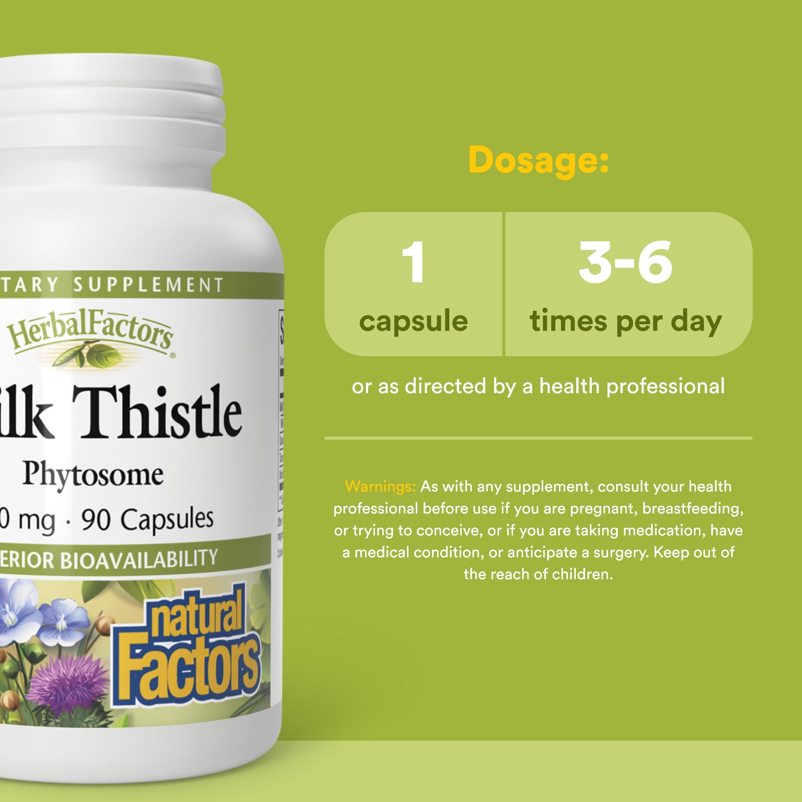 Natural Factors Milk Thistle Phytosome packaging side view