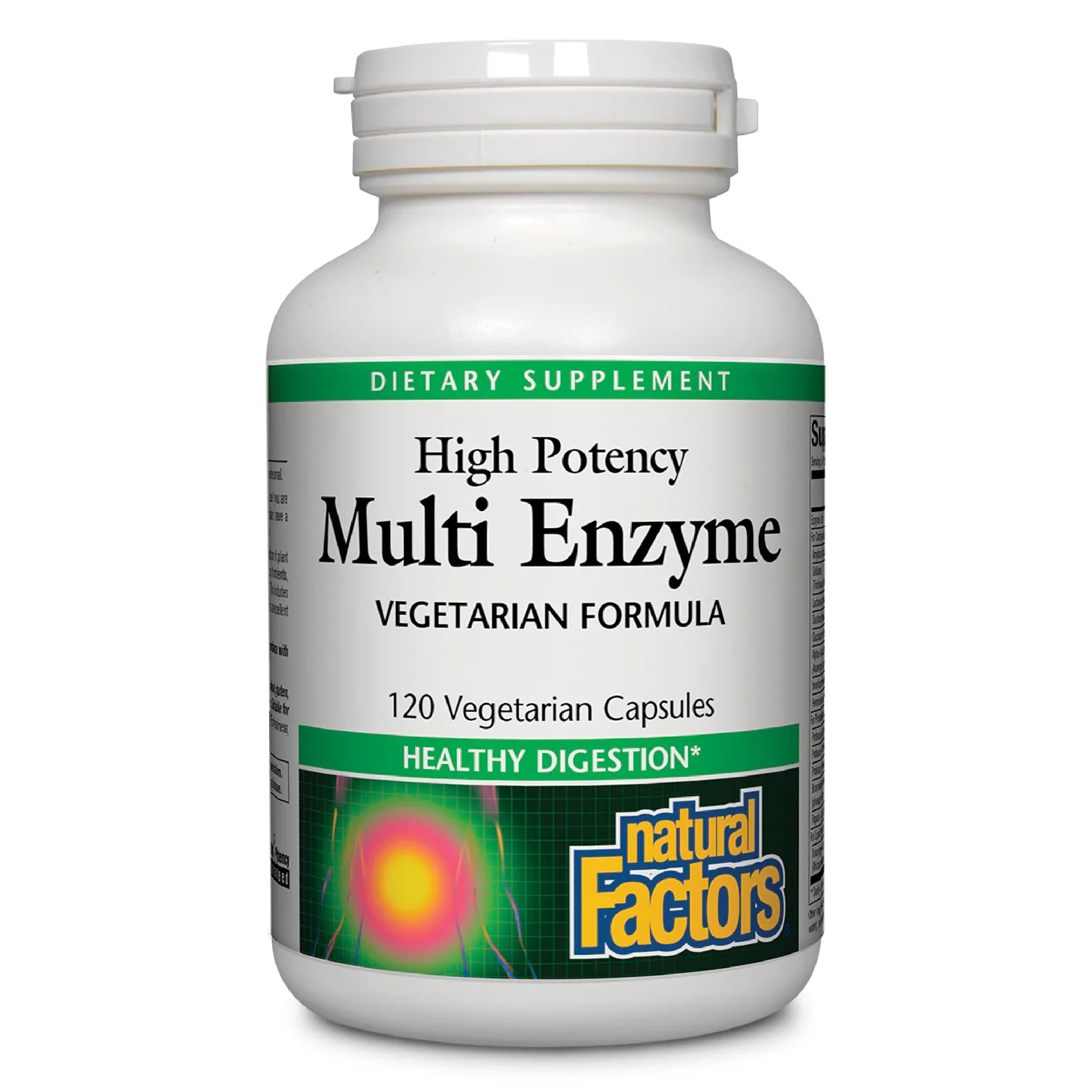 Natural Factors Multi Enzyme Capsules front view with packaging