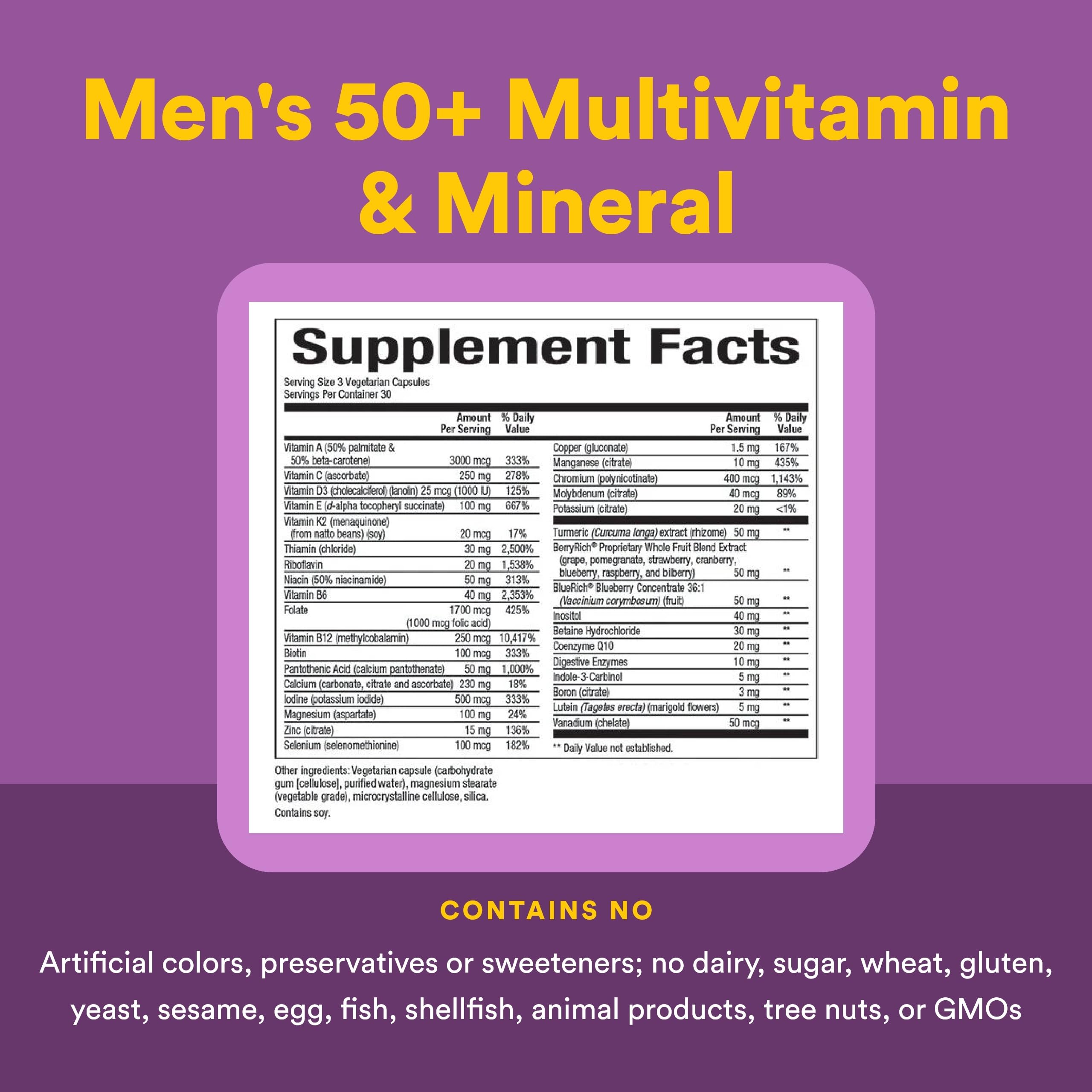 Natural Factors MultiFactors Women's 50+ multivitamin capsules