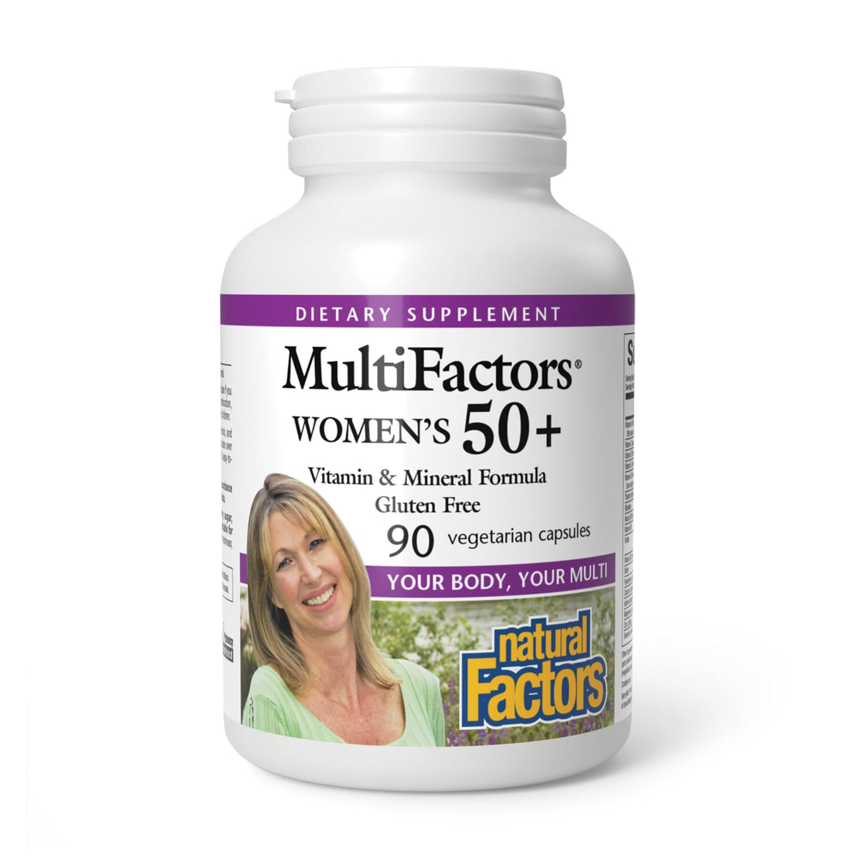 Natural Factors MultiFactors Women's 50+ multivitamin front view