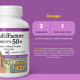 Natural Factors MultiFactors Women's 50+ multivitamin packaging