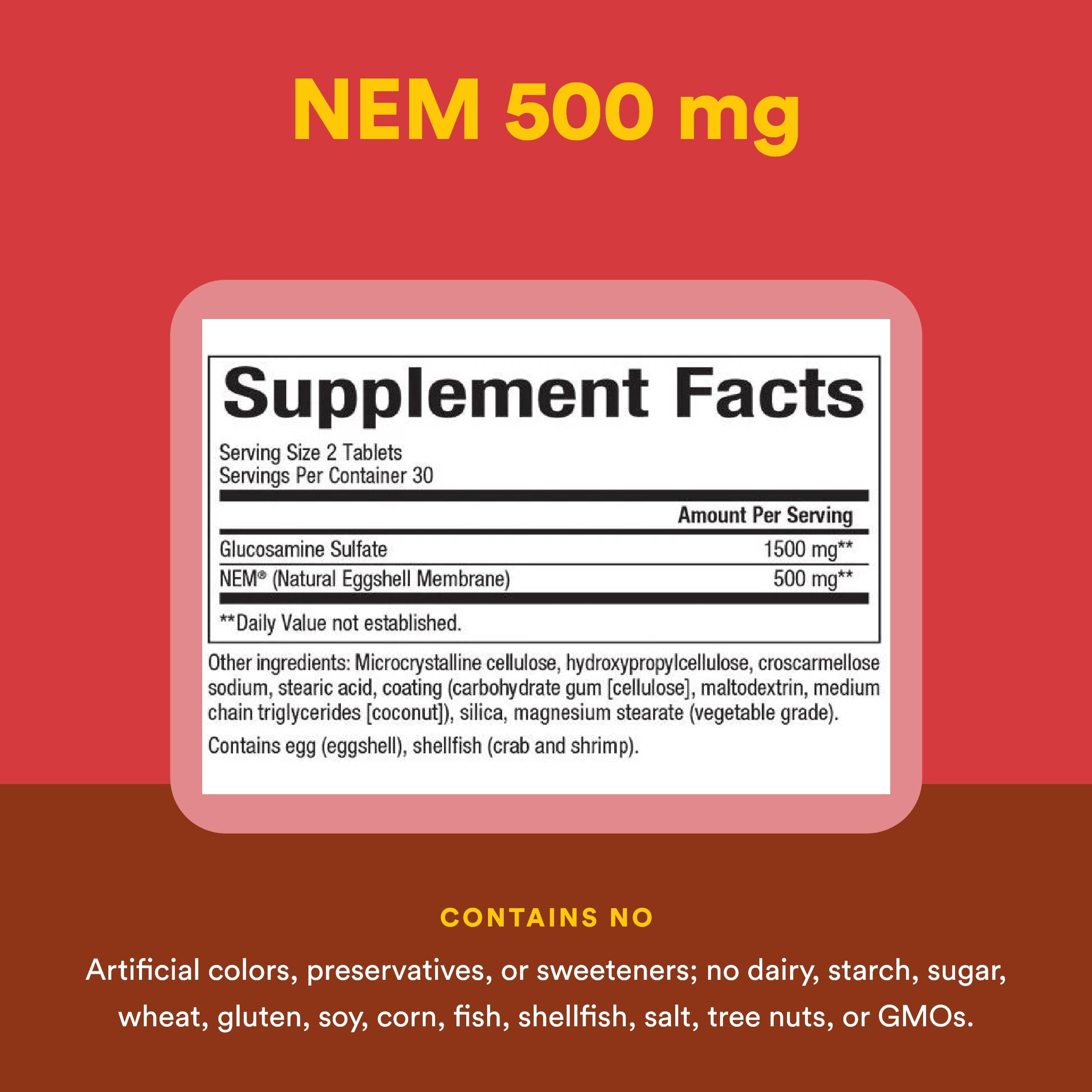 Natural Factors NEM Knee & Joint Formula capsules in hand