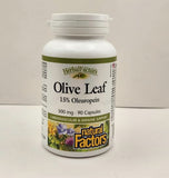 Natural Factors Olive Leaf Extract 500mg 90 Capsules back view