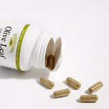 Natural Factors Olive Leaf Extract 500mg with a glass of water