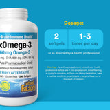 Natural Factors Omega-3 Fish Oil packaging side view