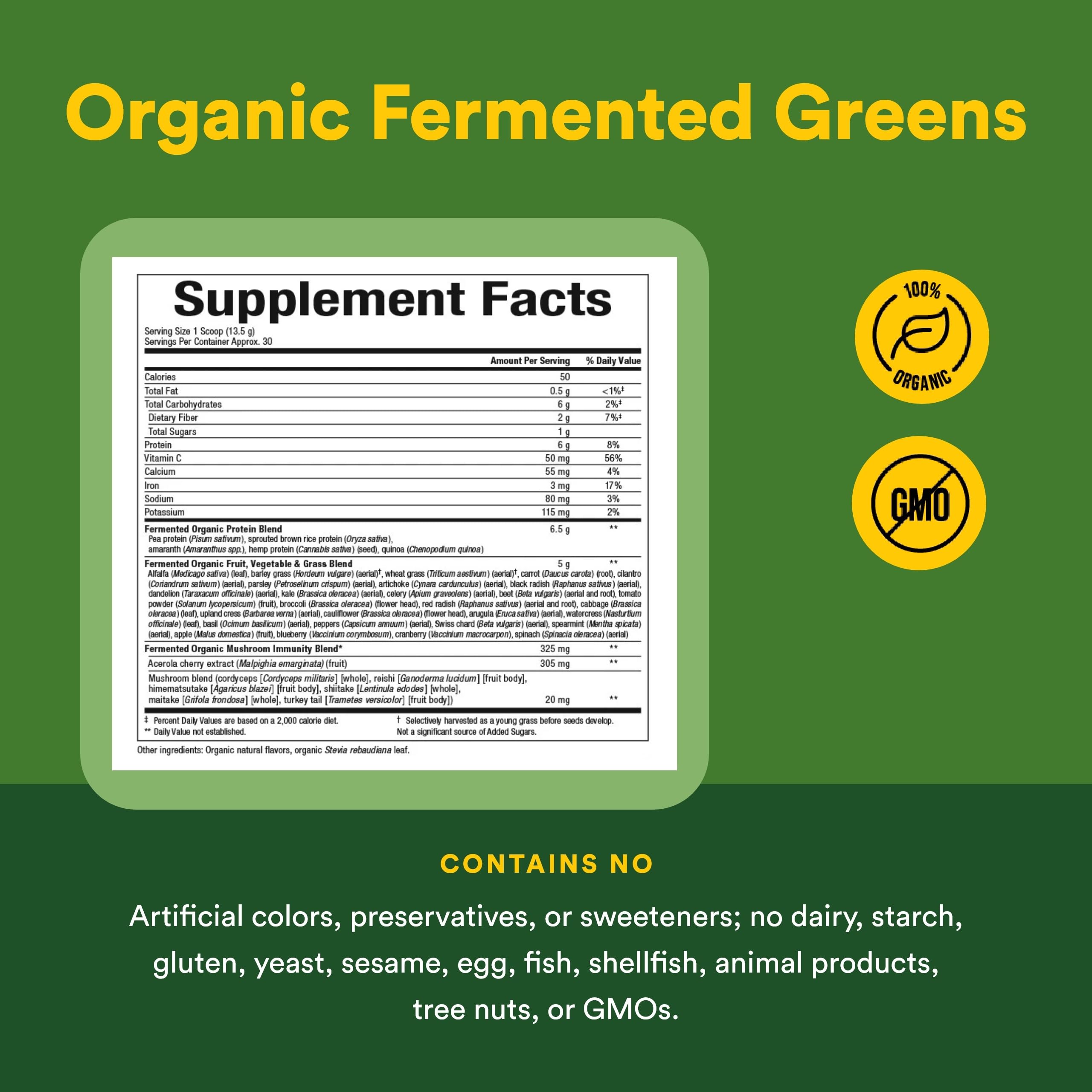 Natural Factors Organic Greens Supplement Powder mixed with water