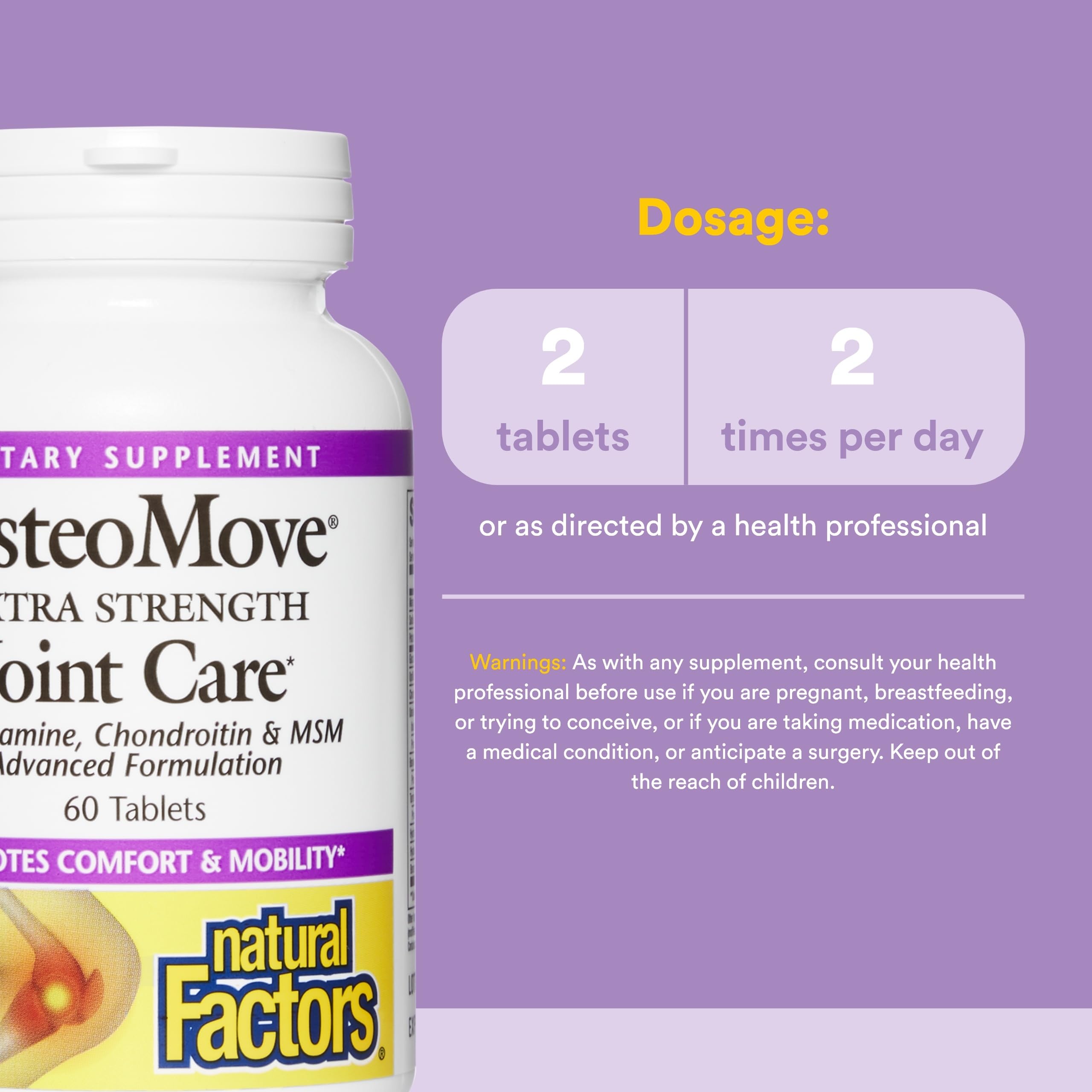 Natural Factors OsteoMove Extra Strength Chondroitin 1500mg packaging
