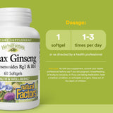 Natural Factors Panax Ginseng 64g softgel capsule close-up