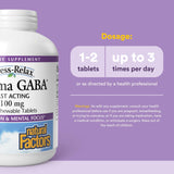 Natural Factors Pharma GABA Tablets 200mg side view