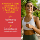 Natural Factors Power Maca 500mg back view of packaging