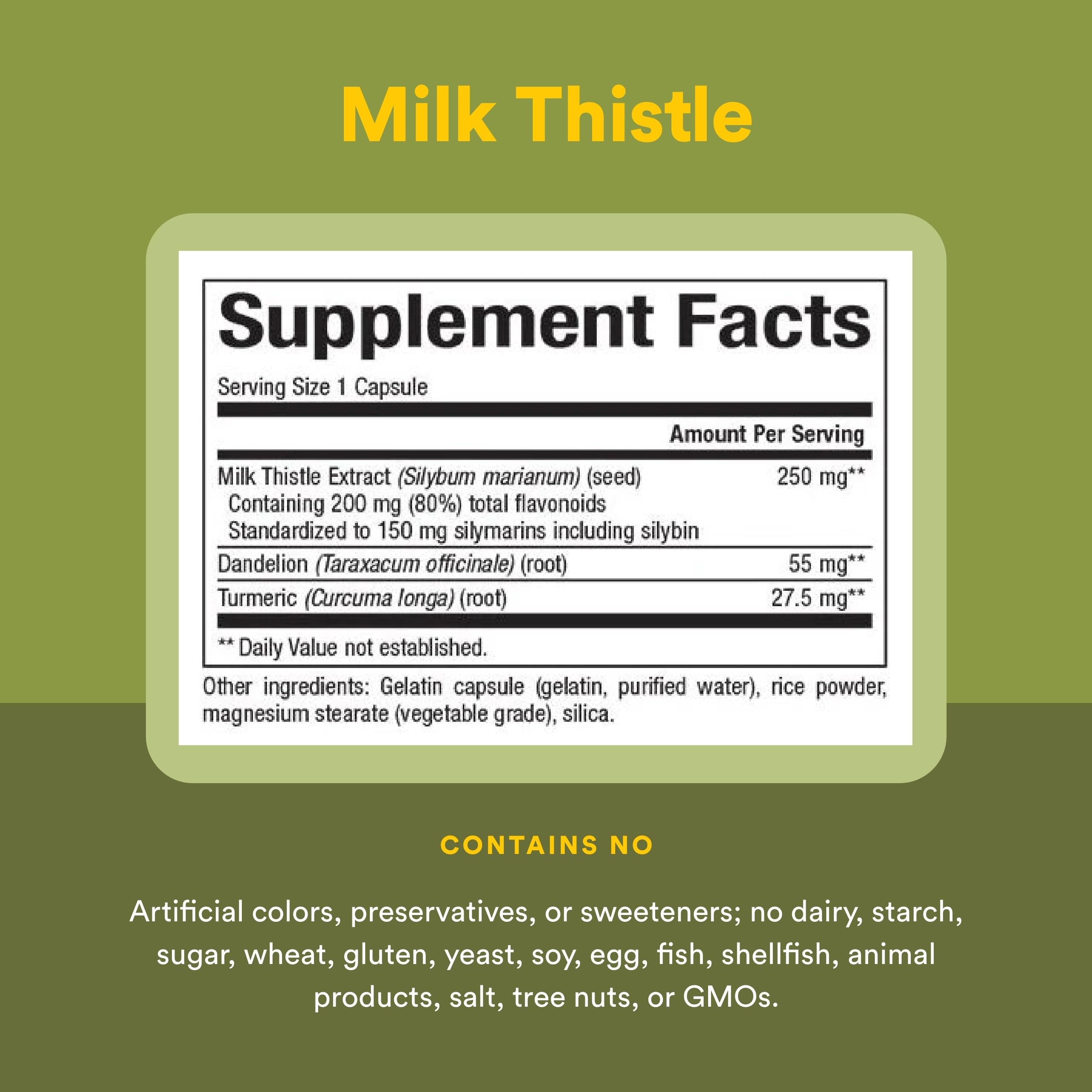 Natural Factors Premium Milk Thistle 150mg capsules bottle with label