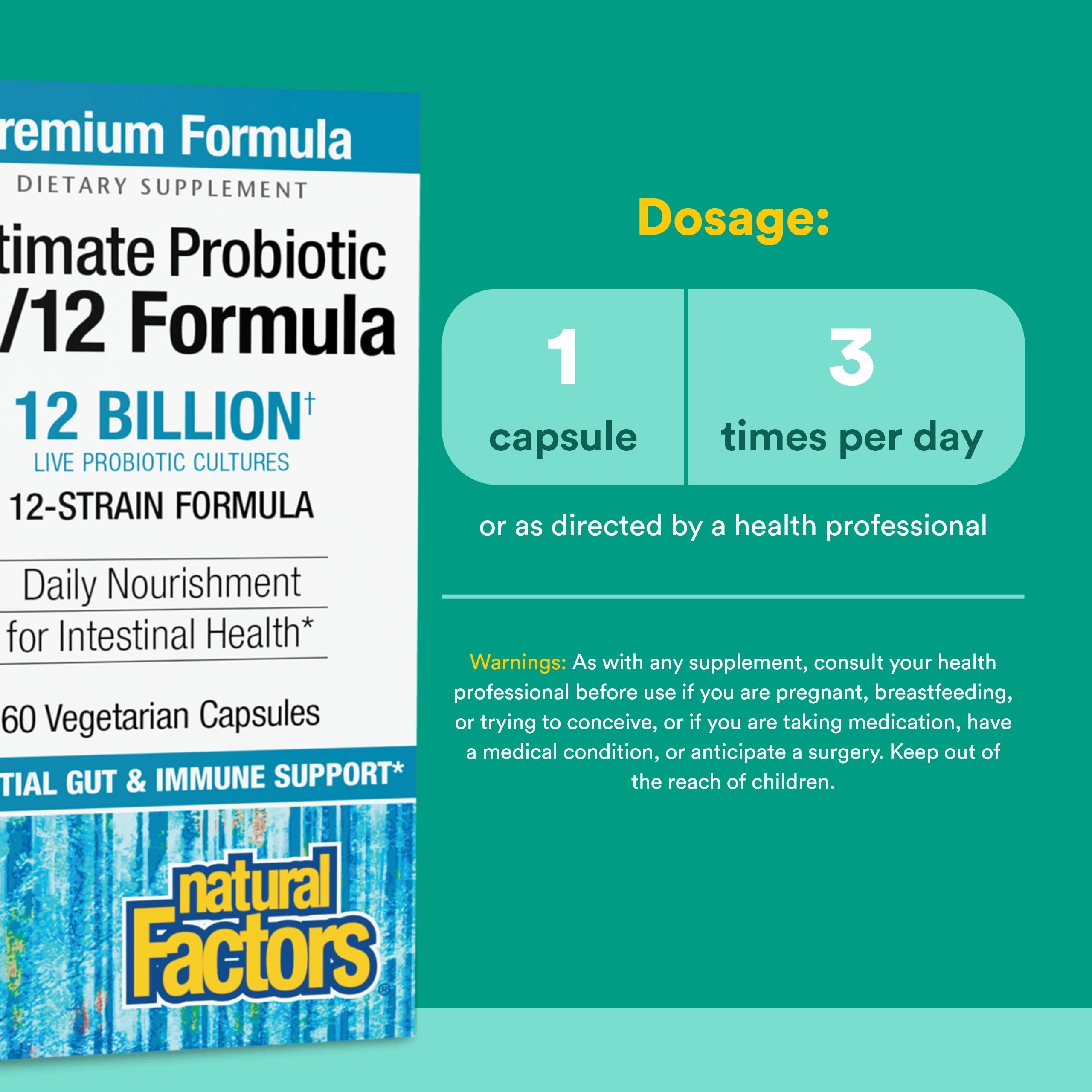 Natural Factors Probiotic Acidophilus capsule close-up