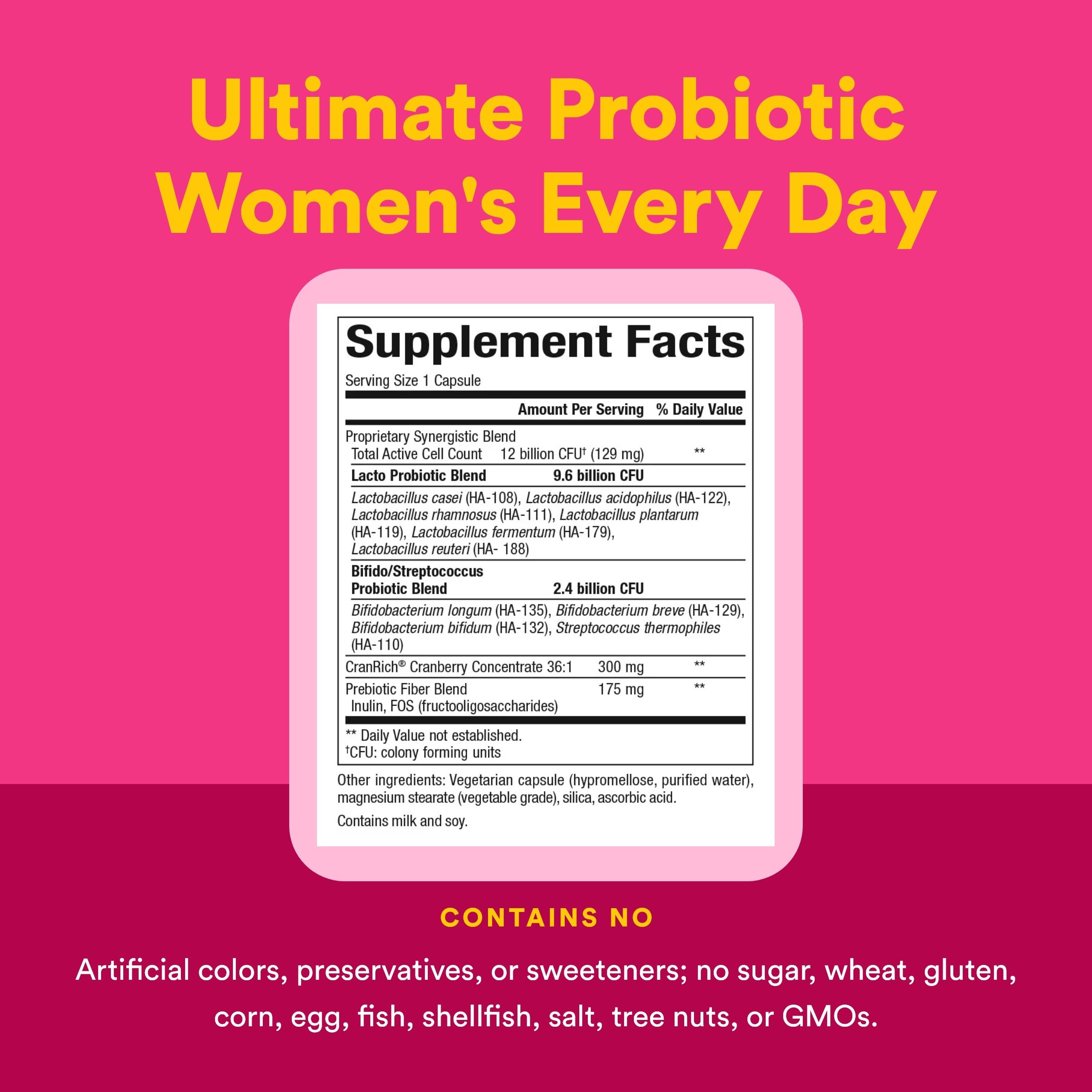 Natural Factors Probiotic Supplement ingredients list