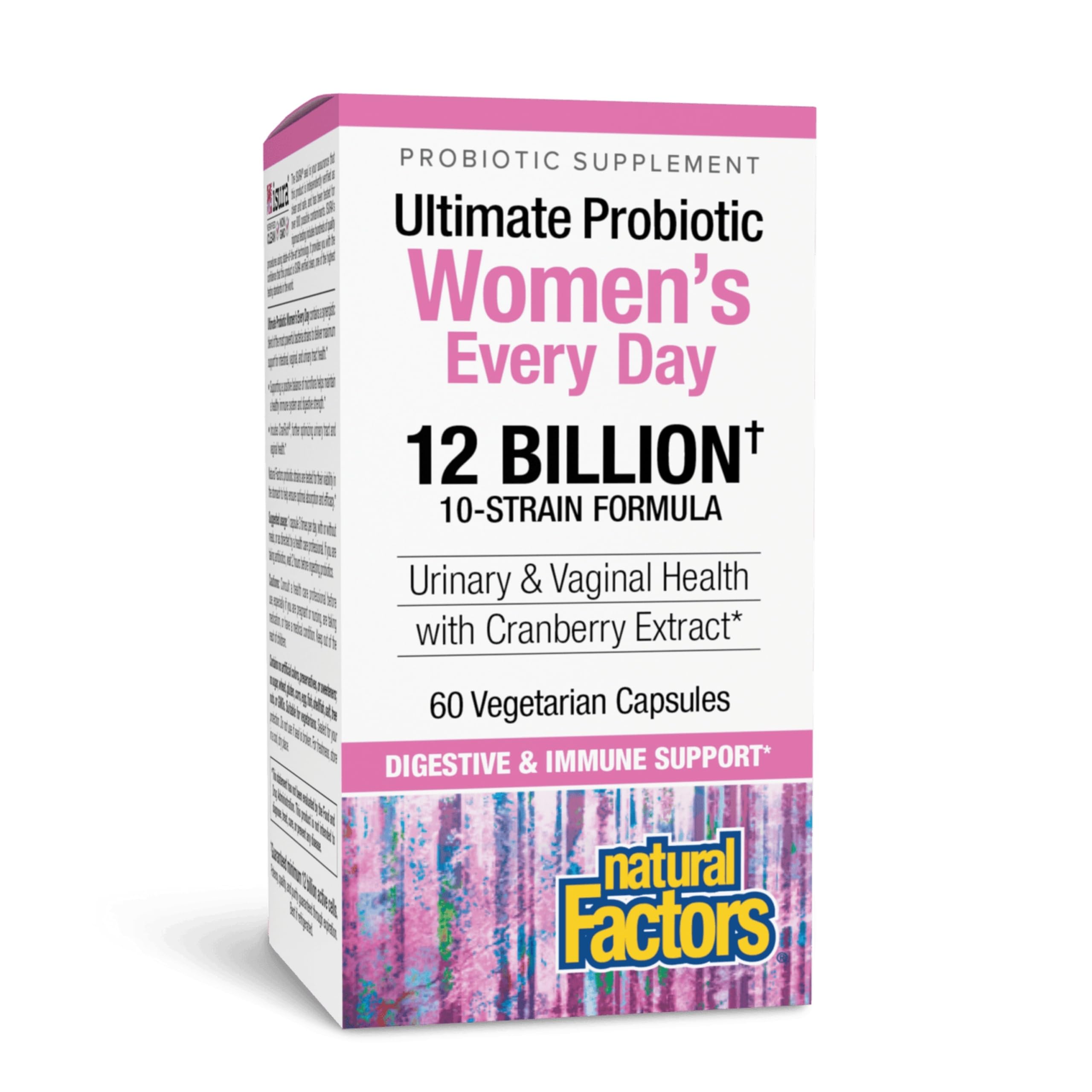 Natural Factors Probiotic Supplement with Cranberry Extract front view