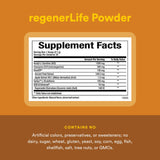 Natural Factors RegenerLife Powder mixed in water with tropical flavour