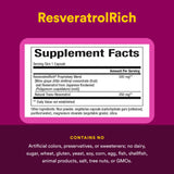 Natural Factors ResveratrolRich 250mg vegetarian capsules with ingredients