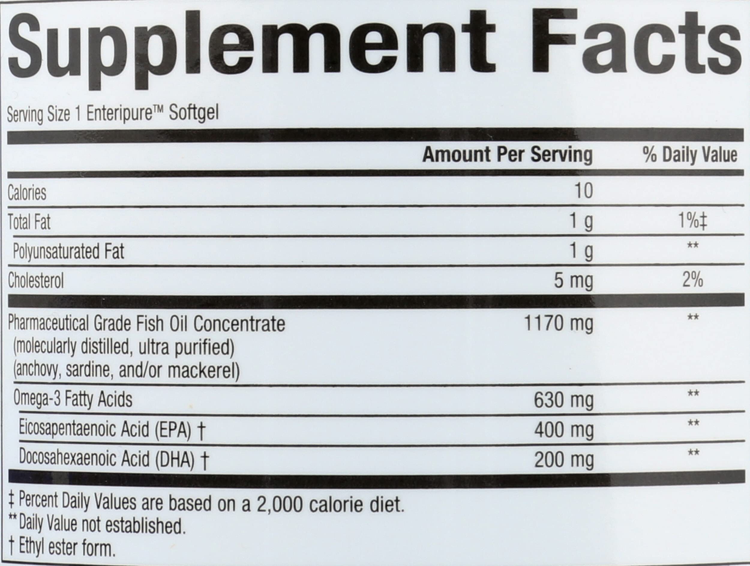 Natural Factors RxOmega-3 Fish Oil 1260mg softgel back view