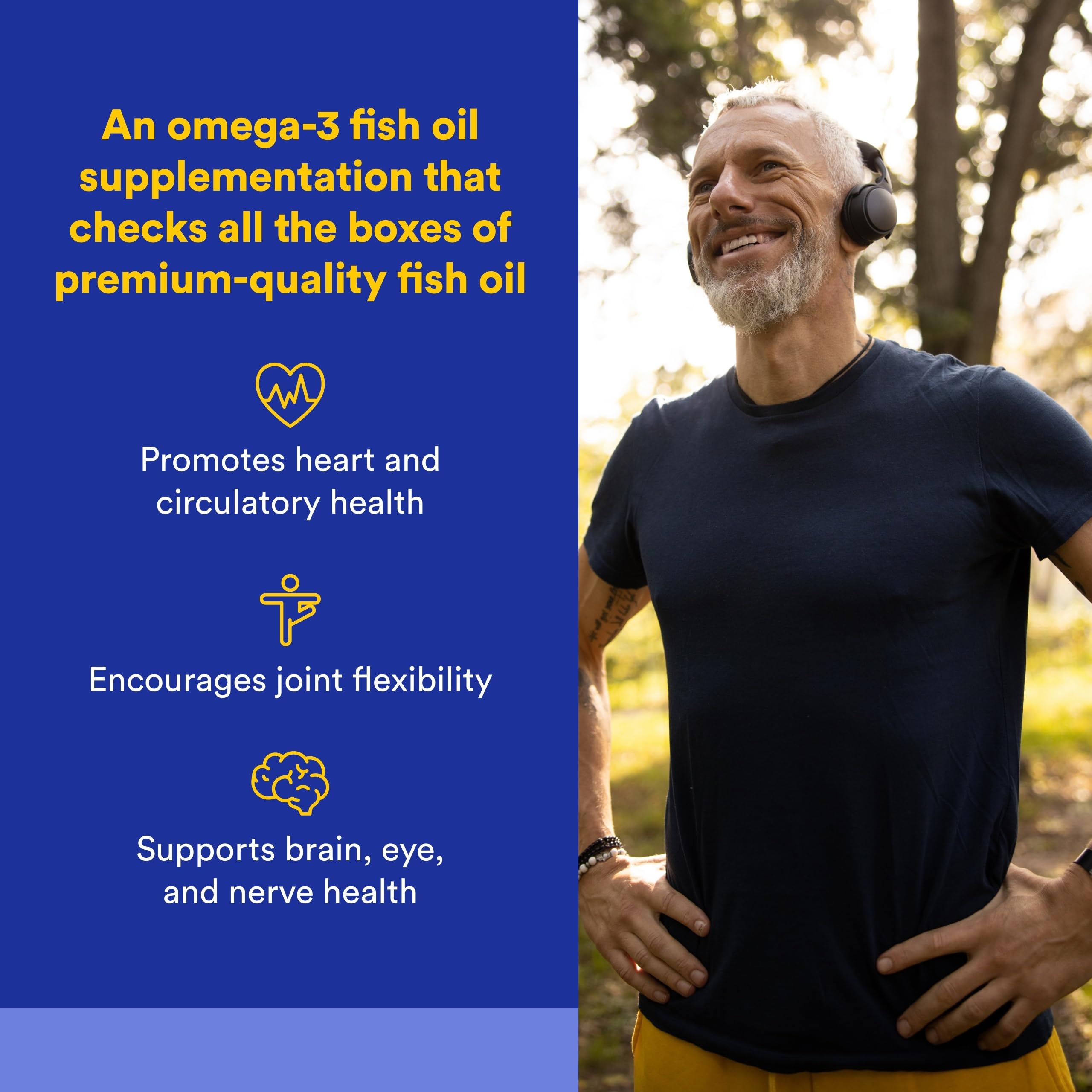 Natural Factors RxOmega-3 Fish Oil Softgels 625mg side view