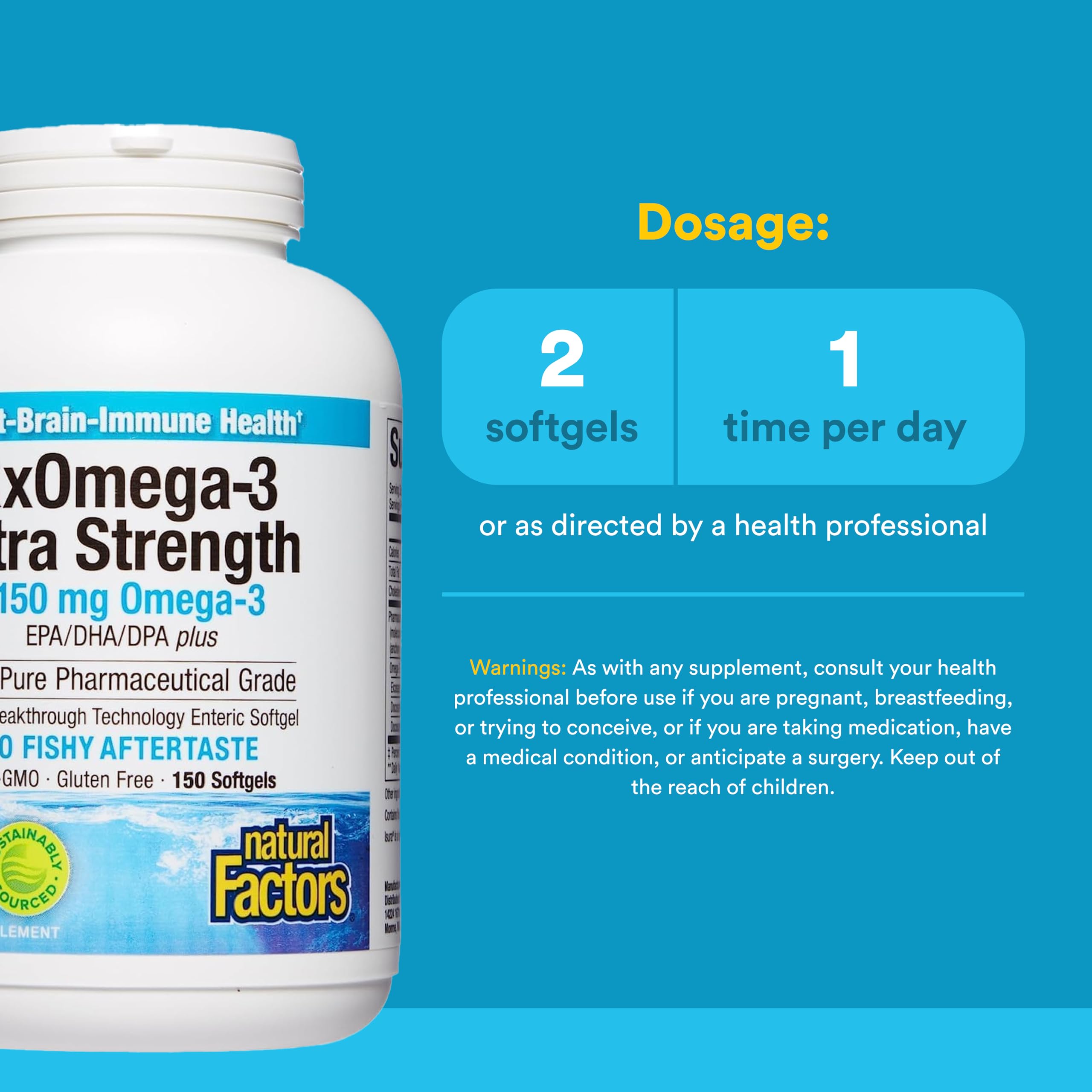 Natural Factors RxOmega-3 Fish Oil Softgels packaging