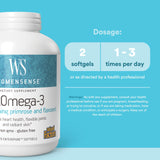 Natural Factors RxOmega-3 Women's Blend Fish Oil packaging side view