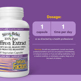 Natural Factors Saffron Extract Capsules 28mg bottle with label