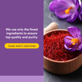Natural Factors Saffron Extract Capsules 28mg with a measuring spoon