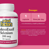 Natural Factors SelenoExcell Selenium 200 mcg capsule close-up