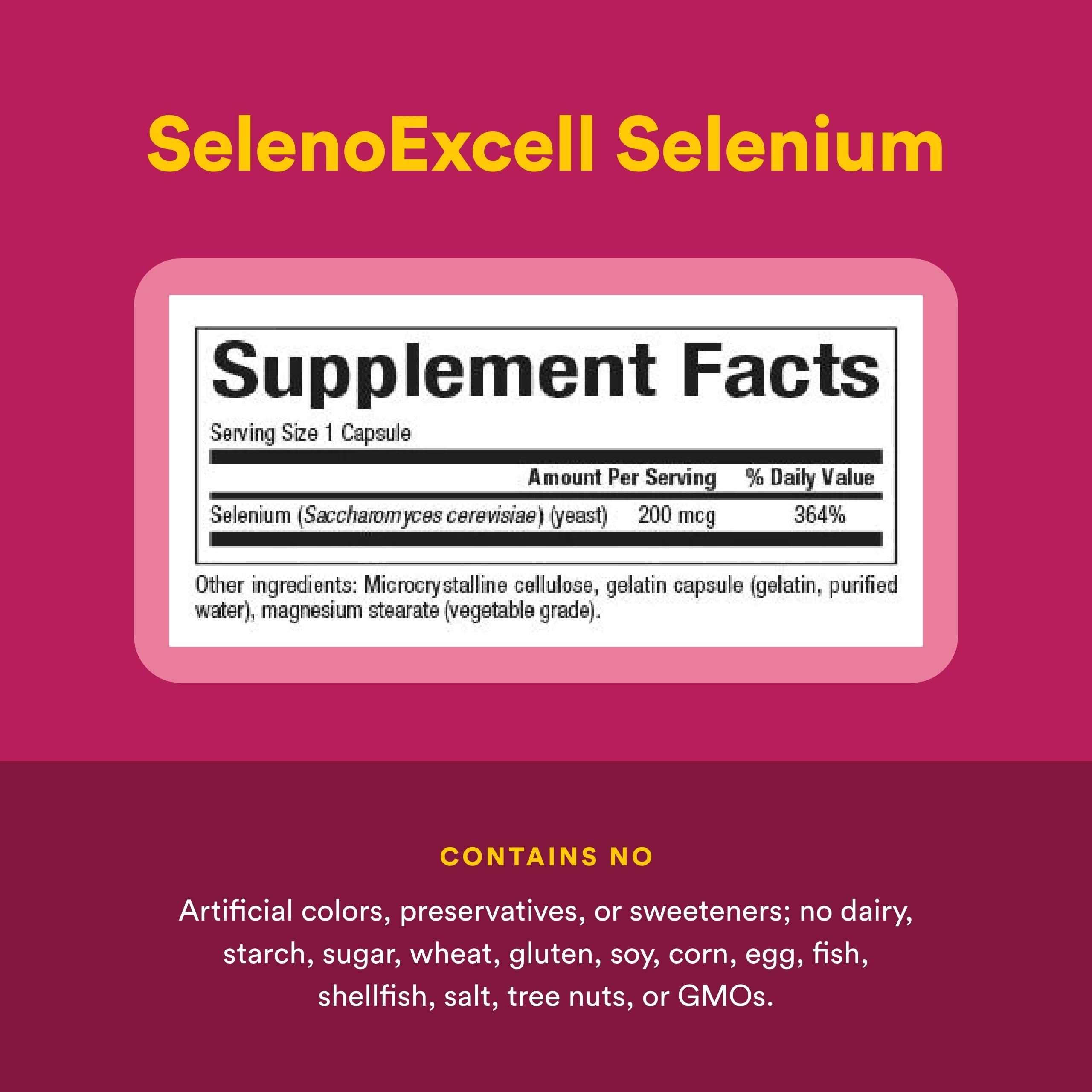 Natural Factors SelenoExcell Selenium 200 mcg packaging
