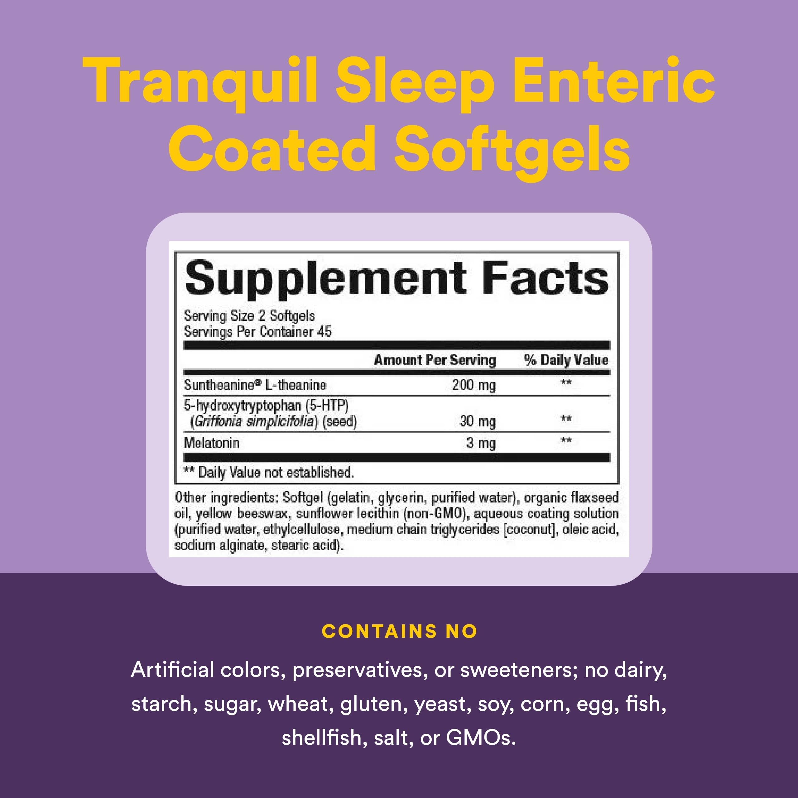 Natural Factors Sleep Supplement Softgels on a wooden table
