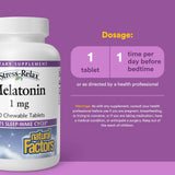 Natural Factors Stress-daily wellness Melatonin 1 mg chewable tablets back view