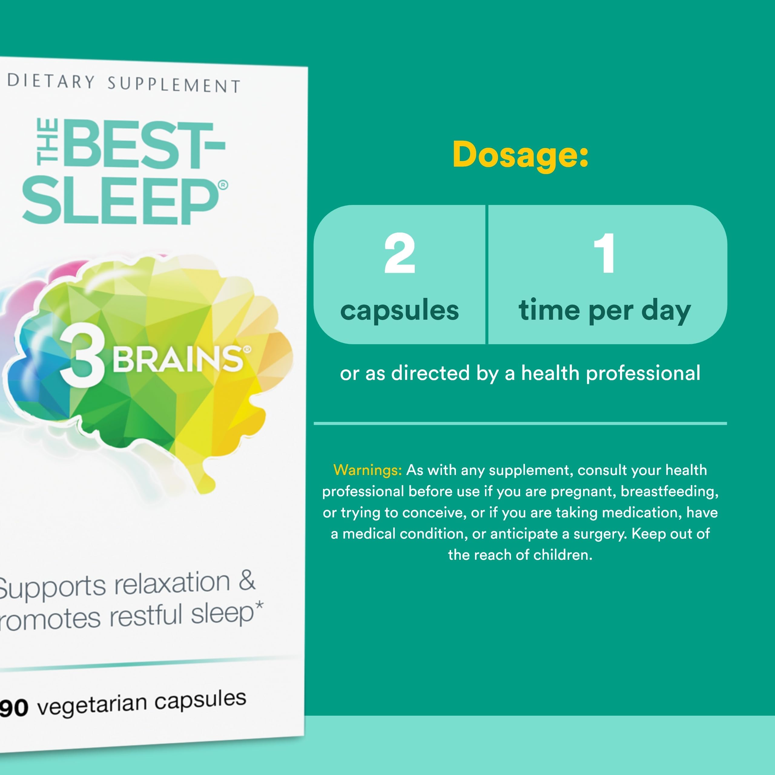 Natural Factors Stress-daily wellness The Best-Sleep 60 Capsules back view
