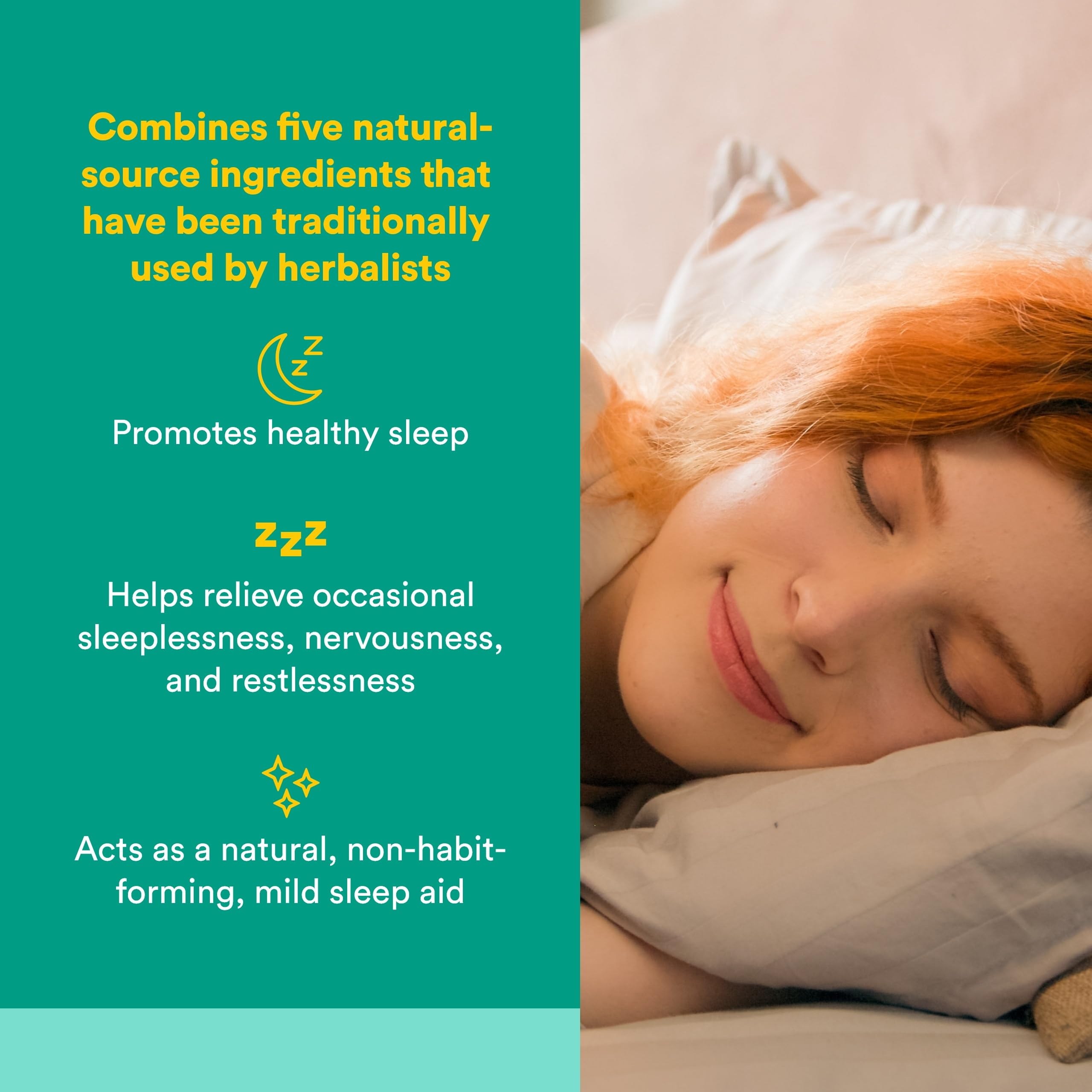 Natural Factors Stress-daily wellness The Best-Sleep 60 Capsules side view