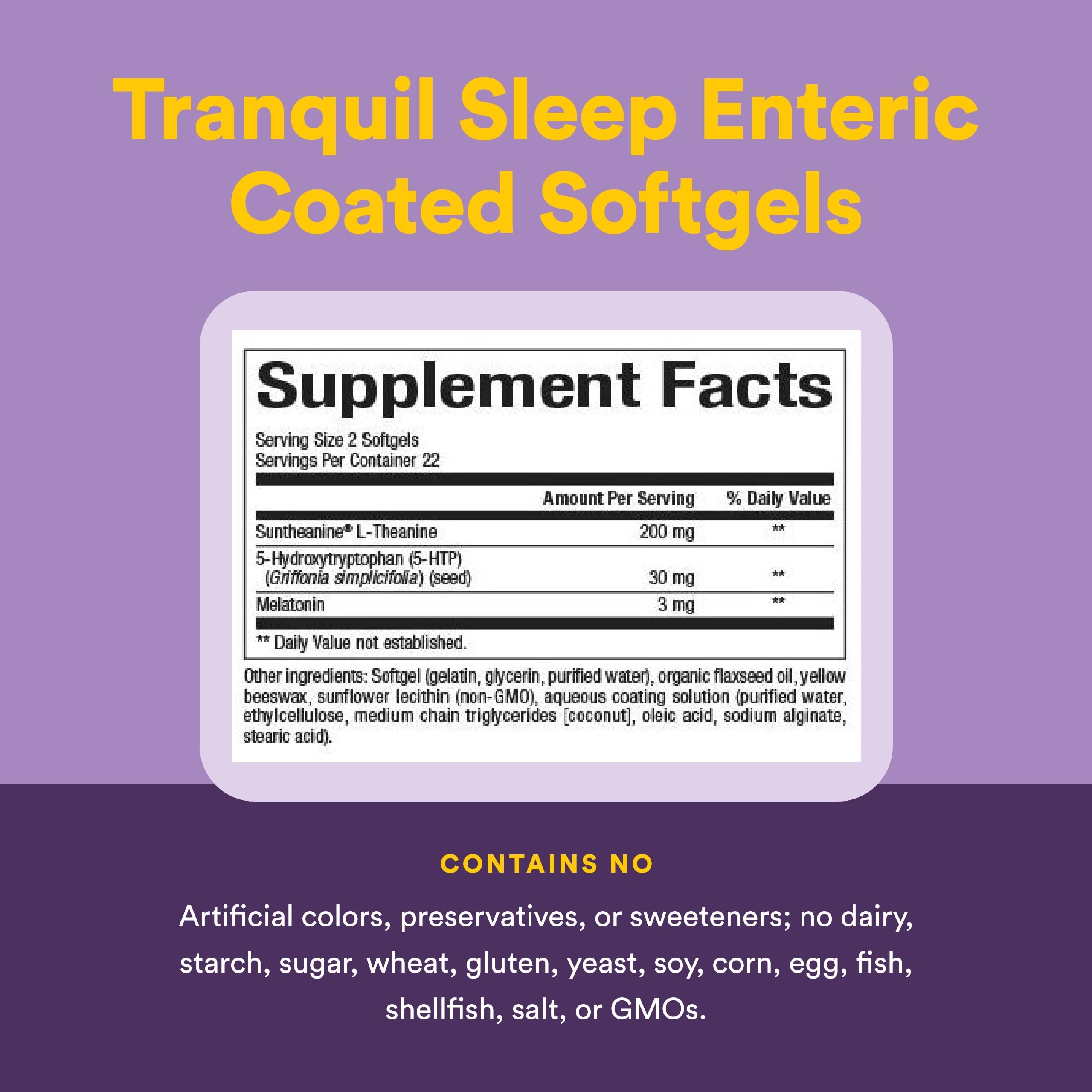 Natural Factors Stress-daily wellness Tranquil Sleep ingredients list