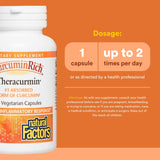 Natural Factors Theracurmin capsules close-up showing size