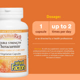 Natural Factors Theracurmin capsules on a wooden table