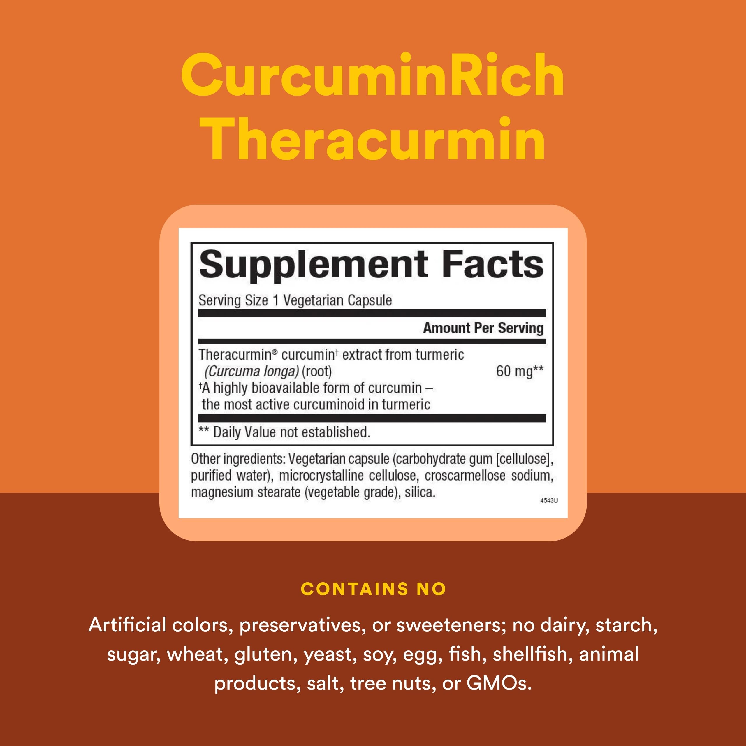 Natural Factors Theracurmin Double Strength Curcumin 60mg Capsules with ingredients list