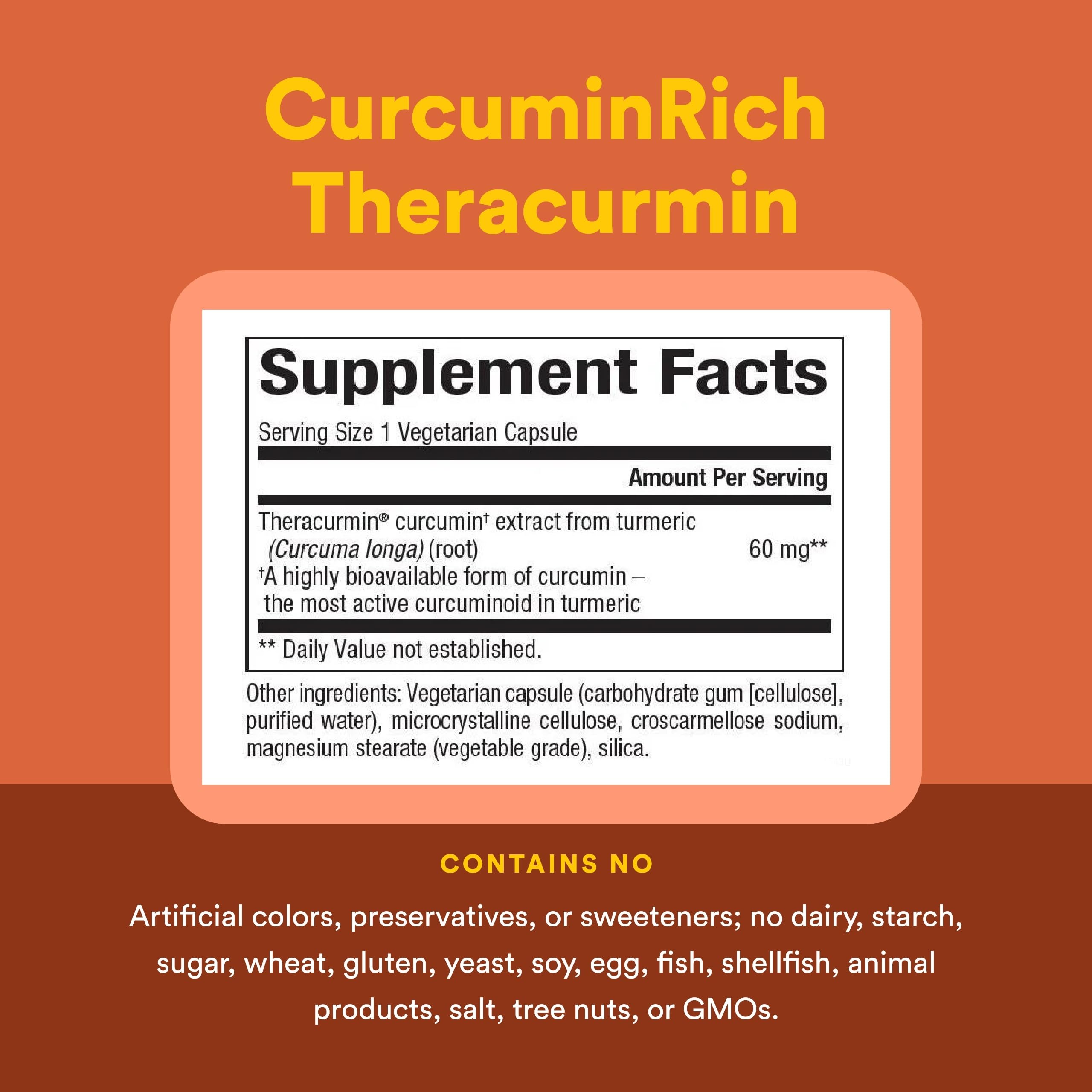 Natural Factors Theracurmin Double-Strength Curcumin Supplement 60mg capsules