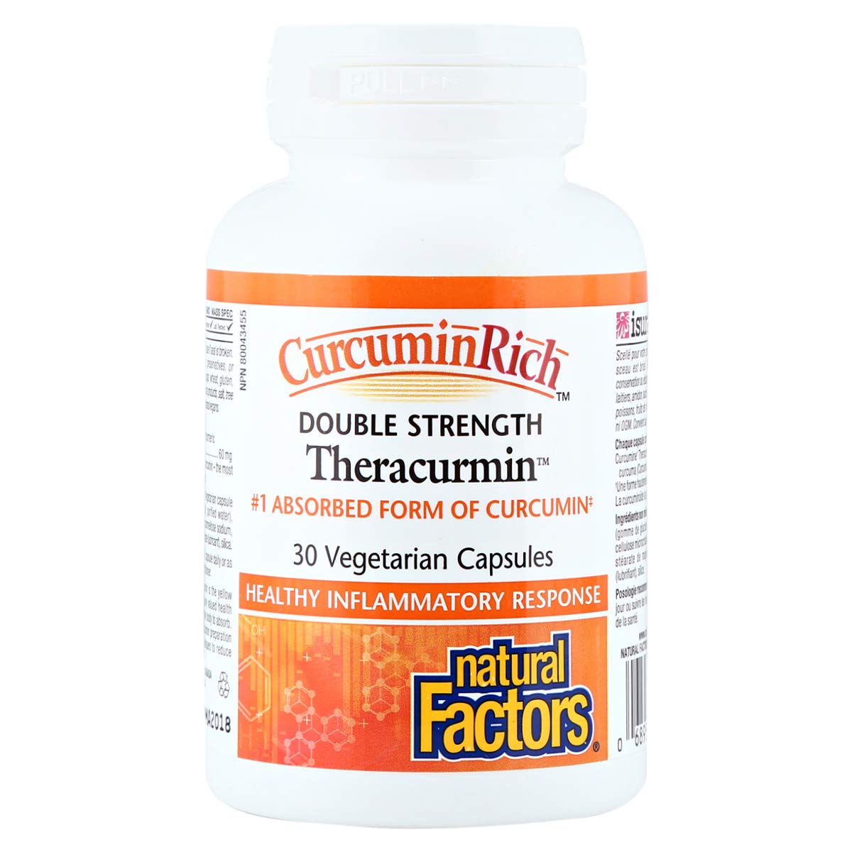 Natural Factors Theracurmin Double-Strength Curcumin Supplement 60mg packaging