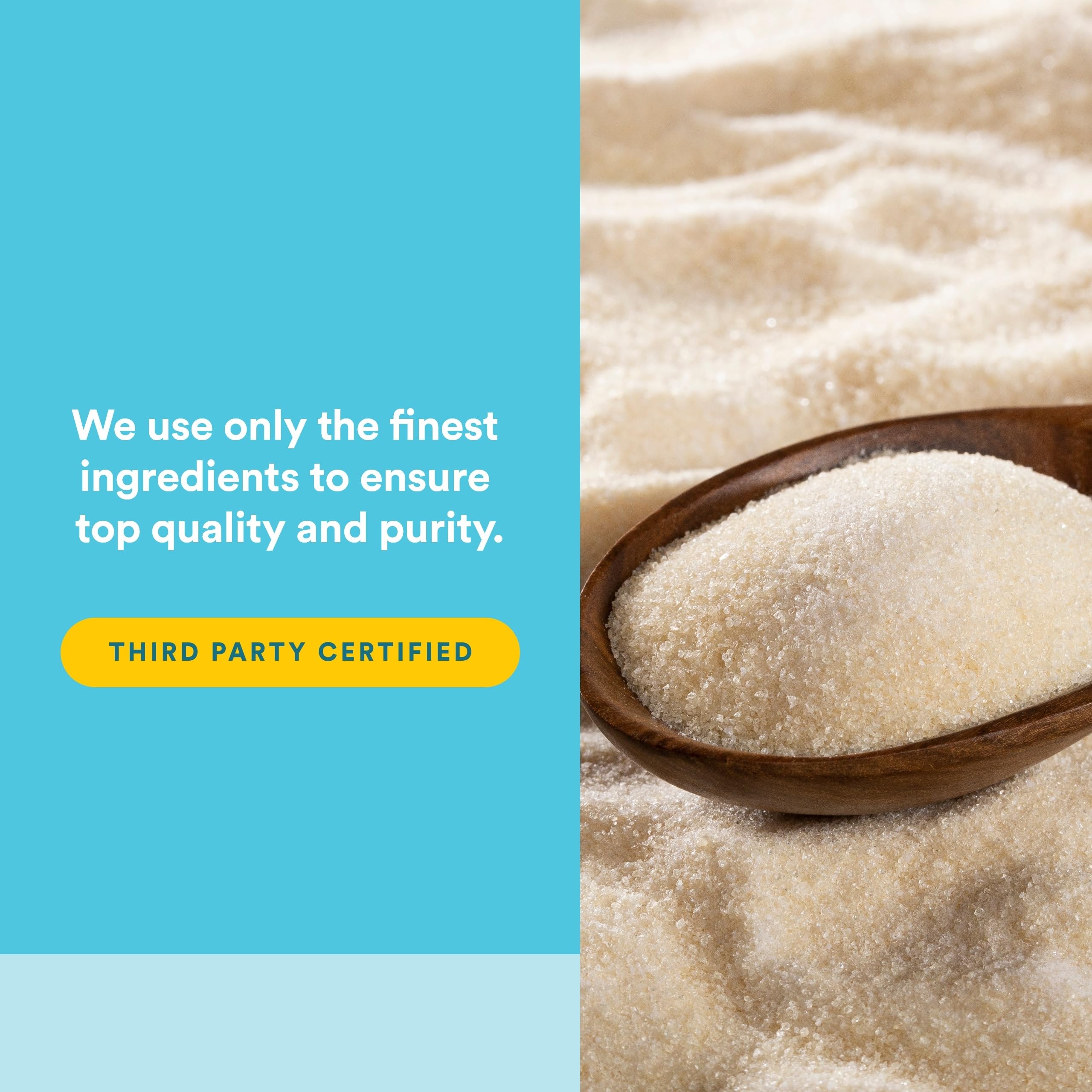 Natural Factors Total Body Marine Collagen Powder in a glass of water