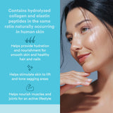 Natural Factors Total Body Marine Collagen Powder scoop and serving
