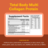 Natural Factors Total Body Multi Collagen Peptide Powder 168g ingredients list