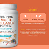 Natural Factors Total Body Multi Collagen Peptide Powder 168g scoop size