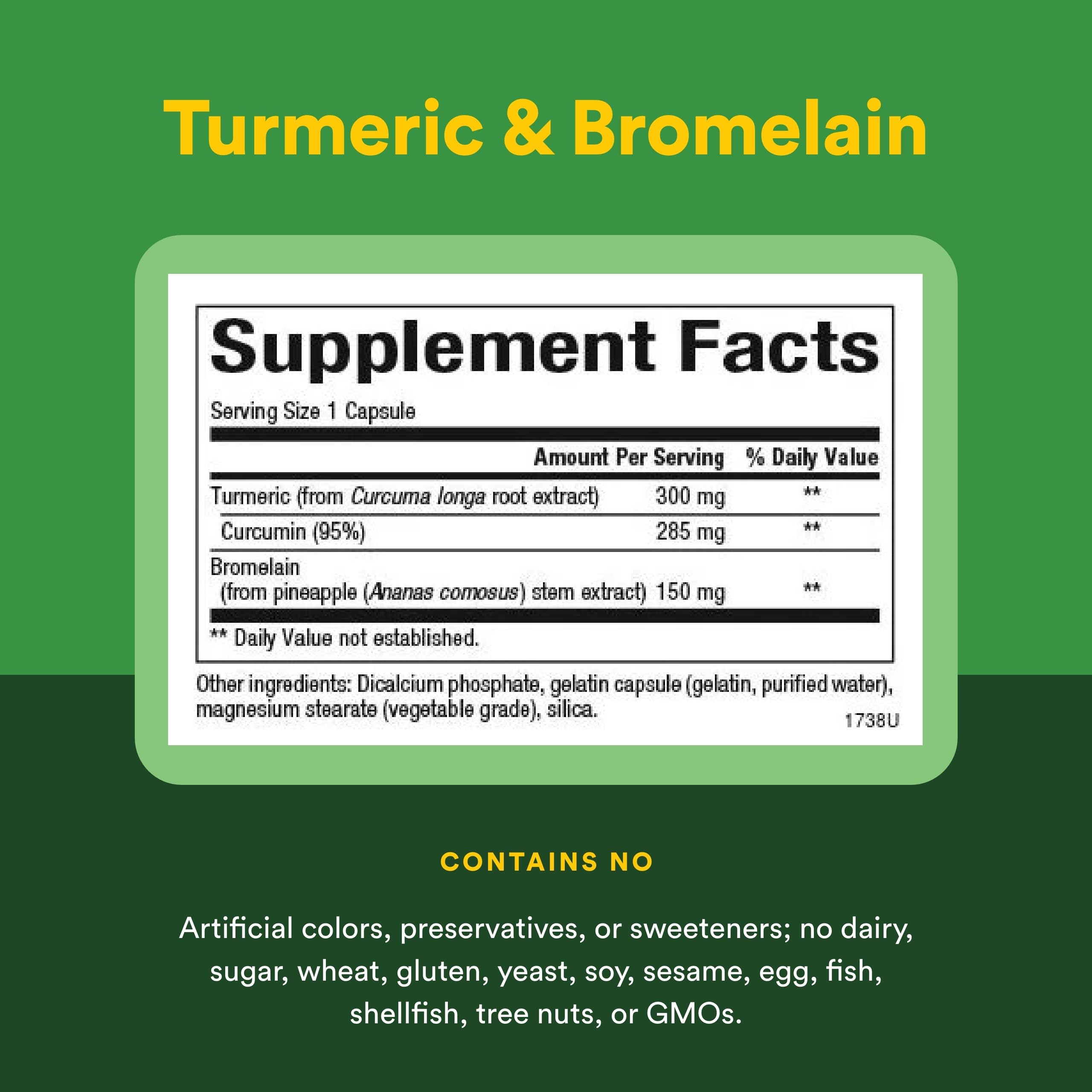 Natural Factors Turmeric & Bromelain Capsules close-up of capsules